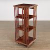 Victorian brass mounted revolving bookcase