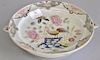 Famille rose warming plate, hand painted enameled flowers and butterflies (crack). dia. 9 1/2 in. 
Provenance: Estate from Park Aven...