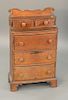 Diminutive Chippendale bow front chest, early 19th century. ht. 29 in., wd. 16 1/2 in.