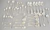 Sterling silver lot including spoons and forks along with six coin silver spoons. 36 troy ounces
