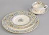 Lenox Autumn porcelain dinner set, 65 total pieces to include 14 dinner, 12 salad, 12 saucers, 12 cups, and 14 desserts.