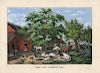 The Old Homestead - Medium Folio Currier & Ives Lithograph