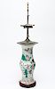 Chinese Export Porcelain Baluster Vase Table Lamp