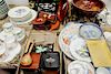 Six tray lots of Asian Chinese items to include two sets of Soko china plates with a few cups marked Soko China Hand Painted in Japa...