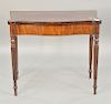 Sheraton style mahogany game table, late 19th - early 20th century. ht. 30 in., wd. 35 1/4 in.