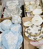 Five tray lots of porcelain and china to include Wileman Japan Derby plates, compotes, English china, plates, etc.