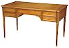 Louis XVI Style Brass Mounted Leather Top Desk
