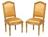 Pair Provincial Louis XVI Style Side Chairs