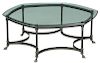 Italian Neoclassical Style Glass Top Low Table