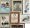 Seven Framed Asian Prints