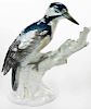 Berlin KPM Porcelain Woodpecker Model