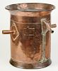 Signed French Copper Wine Vat