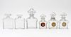 Vintage Glass Perfume Bottles incl. Chanel, 6