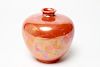 Ruskin England Orange Lustre Pottery 4.25" Vase