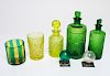 Venini, Uranium & Other Glass, Group of 7