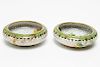 Chinese Cloisonne Round Dishes / Bowls, Pair