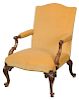 Chippendale Carved Mahogany Library Chair