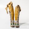 Pair of Cheyenne Woman's High-top Moccasins