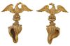 Pair of Carved Gilt Wood Wall Appliques