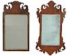 Two Period Carved Mahogany Wall Mirrors
