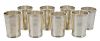 Eight Sterling Mint Julep Cups