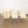 Charles and Ray Eames, (6) ivory DSR chairs