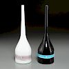 Venini (attrib.), (2) "Fasce" bottle vases