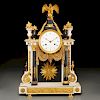 Continental Empire bronze mounted marble clock