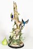 Boehm Porcelain Sugarbird Figurine w/ Orchids