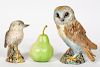 Two Beswick Bird Figurines, Owl & Blue Bird