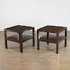 Peter Marino custom two-tier parsons side tables