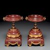 Pair Louis Philippe bronze mounted tazze