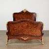 Louis XVI style ormolu mounted marquetry bed