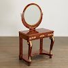 French Empire flame mahogany dressing table