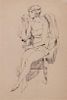 Walt Francis Kuhn, (American, 1877-1949), Woman on Chair Smoking