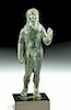 Roman Leaded Bronze Figure - Nude Apollo