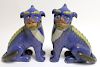 Pair of Cloisonne Foo Dogs