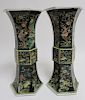 Pair of Chinese Noire Vases