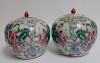 Pair of Chinese Porcelain Ginger Jars w/ Covers