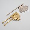 Indian Brass Betel Nutcracker and Indian Silvered-Metal Strainer