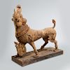 Indian Carved Hardwood Model of a Mythological Animal