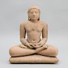 Indian Carved Sandstone Figure of Jina