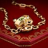 Cartier Panthere Pendant with Santos Link Long Chain Necklace