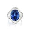 A 10.24-Carat Sapphire and Diamond Ballerina Ring