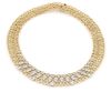 Garavelli 18K Gold 4ct Diamond Mesh Link Necklace