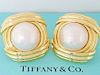 TIFFANY & CO. 18K Yellow Gold Mabe Pearl Earrings