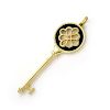 Tiffany & Co 18k Gold Enamel Floral Key Pendant