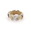 Tiffany & Co Schlumberger 18k Diamond X Ring Size 6.25