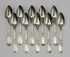 Set of 10 Sterling silver demi-tasse spoons
