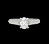 Tiffany & Co. Platinum 0.50CT Oval Diamond Ring